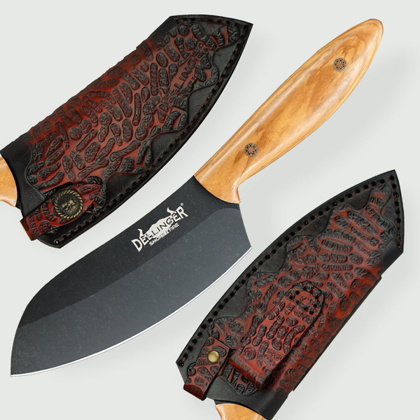 Kuchyňský nůž Dellinger BBQ D2 SAND - Olive 3